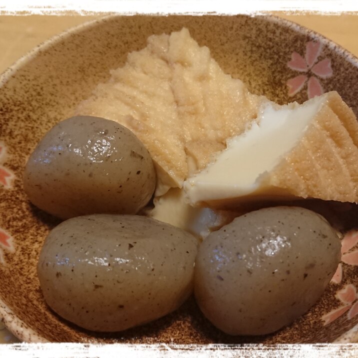 めんつゆで簡単☆玉こんにゃくと厚揚げの煮物